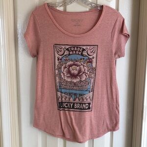 Lucky Brand Pink Graphic Women's Top